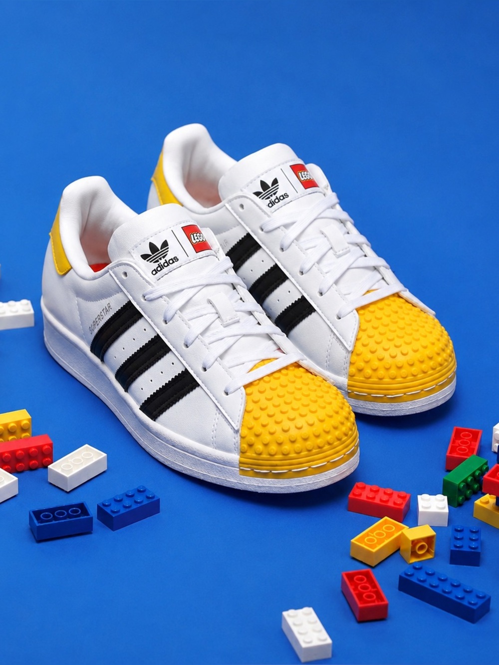 Adidas LEGO SUPERSTAR J Unisex Youth Kids Shoes Size 3.5 RARE Collaboration